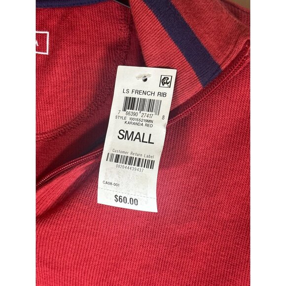 Club Room Mens Classic Fit French Rib Quarter-Zip Sweater, Red, Size S, NWT - Picture 4 of 5